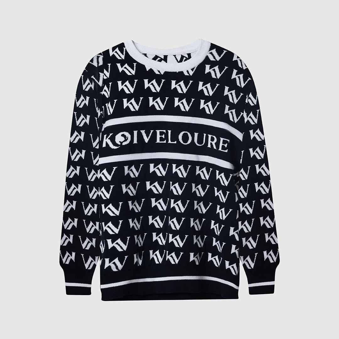 Koi Veloure Pattern Streetwear Sweater – Trendy Knit Pullover USA