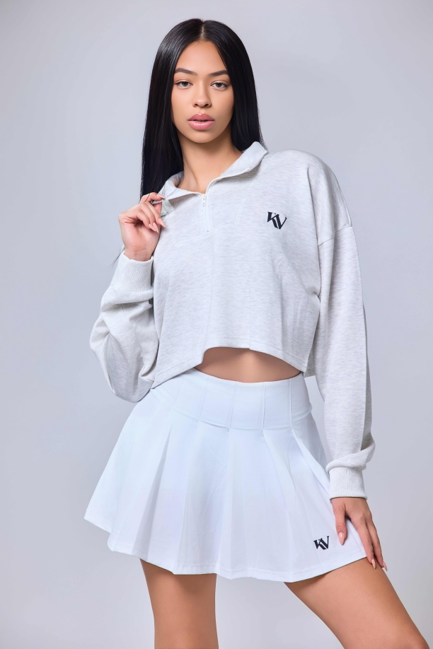 Koi Veloure Crop Sweater – Women’s Streetwear Pullover for Fall USA