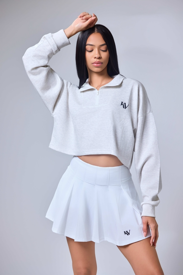 Koi Veloure Crop Sweater – Women’s Streetwear Pullover for Fall USA