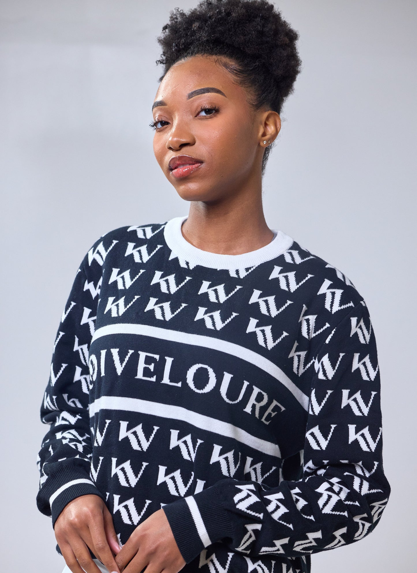Koi Veloure Pattern Streetwear Sweater – Trendy Knit Pullover USA